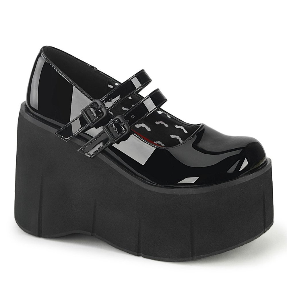 Demonia Kera-08 Black Patent Platform Mary Jane Shoe